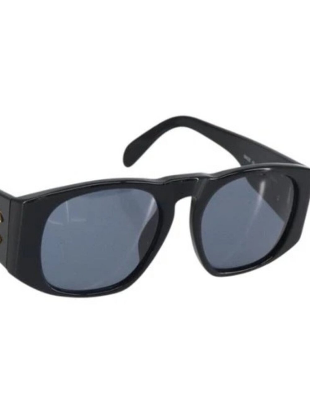 CHANEL Sunglasses plastic Black CC Auth 162582